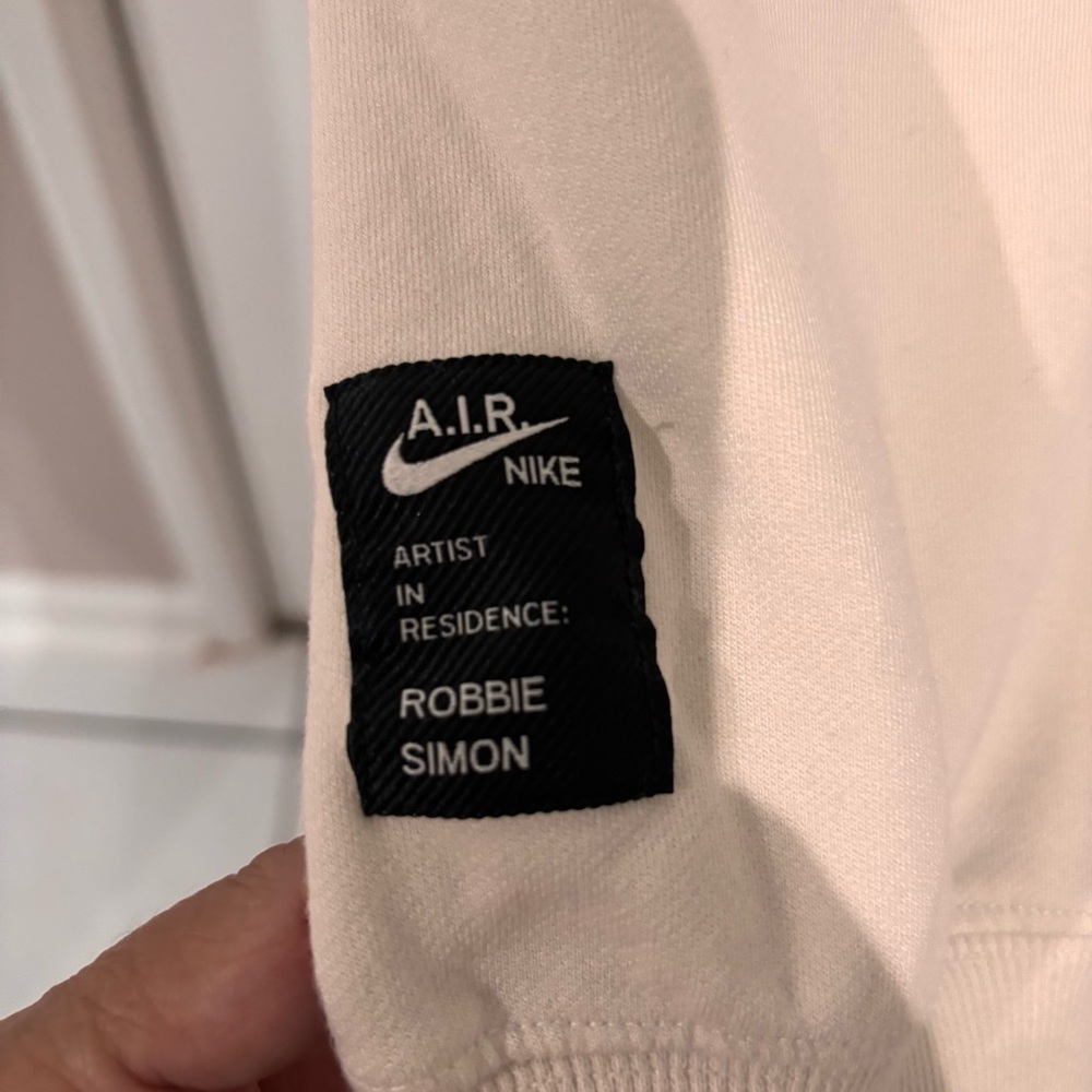 Nike Yoga Luxe A.I.R. Cream Women’s Medium 7/8 High Rise Fleece Joggers - Picture 9 of 15